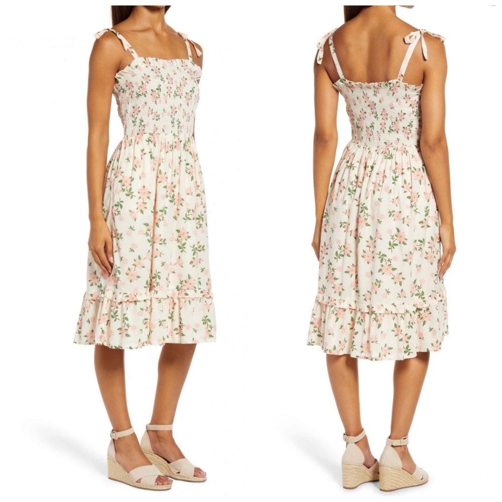 Draper James Taylor Smocked Dress Magnolia Floral S Smocked View 2